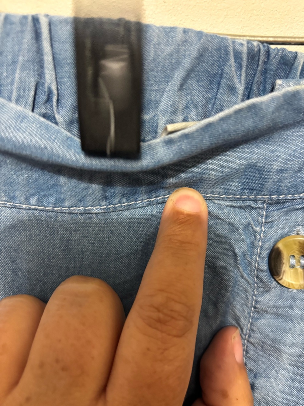 KUT from the Kloth Sz Md Denim Chambray Wrap Button Midi Skirt - Picture 3 of 5